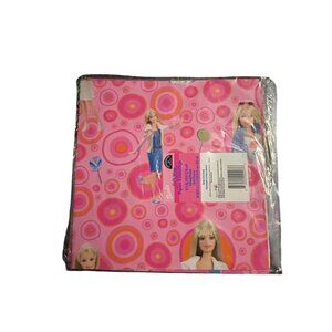 Barbie Gift Wrap 2 Sheets Pink Circles 8.4 Sq Ft Each Hallmark Expressions New S